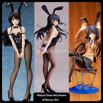 20cm Anime Rascal Nėra Svajonė Bunny Mergina Senpai Seksualus Paveikslą, Žaislas Senpai Sakurajima Mai Kėdė Sexy Anime Veiksmų Skaičius, Žaislai