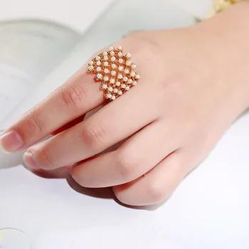 Moterų naujų Perlų tuščiaviduris žiedas išskirtinį juvelyrikos žiedas šalis, jubiliejaus dovana, vestuvių dovana, papuošalai