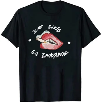 Punk Stiliaus Seksualus Lūpų Rūkymas Spausdinti Moterų Grafinis Marškinėliai Harajuku T-Atsitiktinis Marškinėliai Trumpomis Rankovėmis Moterims Topai Streetwear